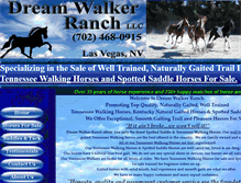 Tablet Screenshot of dreamwalkerhorses.com